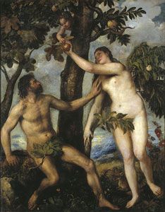 Tiziano Eva y la manzana
