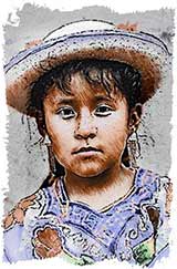 Retrato de niña boliviana
